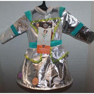 HYDE and EEK Metallic Silver Robot Hoop Dress Infant Size 6-12 Month